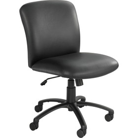 Safco Uber Big and Tall Mid-back Management Chair, Vinyl Black Seat - Black Frame - 27" x 30.3" x 40.5" Overall Dimension