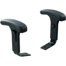 Safco Adjustable T-Pad Arm Kit for Big & Tall Chairs, Black - 2 / Pair
