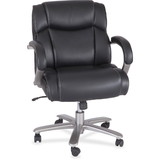 Safco Big & Tall Leather Mid-Back Task Chair, SAF3504BL