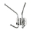 Safco Contemporary Garment Hook, 2 Hook - 10 lb (4.54 kg) CapacitySteel, Aluminum Hook, Base - Silver, Price/EA