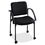 Safco Moto Stack Chair, Polyester Black Seat - Upholstery Back - Steel Black Frame - 23.5" x 23.5" x 33" Overall Dimension, Price/CT