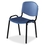 Safco Contour Stack Chairs, Polypropylene Blue Seat - Polypropylene Back - Steel Black Frame - 21.3" x 17.8" x 30.5" Overall Dimension, Price/CT