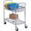 Safco Wire Mail Cart, 600 lb Capacity - 4 x 4" Caster - Steel - 39" x 18.8" x 38.5" - Gray, SAF5236GR