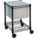 Safco Compact Mobile File Cart, 1 Shelf - 4 Caster - Steel - 15.5