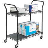 Safco Wire Utility Cart, 2 Shelf - 400 lb Capacity - 4 x 3