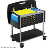 Safco Scoot Mobile File Cart, 200 lb Capacity - 4 x 3