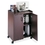 Safco Mobile Refreshment Utility Cart, 1 Shelf - 200 lb Capacity - 4 x 2" Caster - Wood - 23" x 18" x 31" - Mahogany, Price/EA