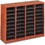 Safco E-Z Stor Literature Rack, 32.5" Height x 40" Width x 11.8" Depth - 36 Compartment(s) - Fiberboard, Hardboard, Wood - Cherry, Price/EA