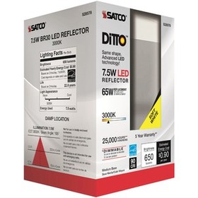 Satco SDNS28578 7.5W BR30 LED Bulb