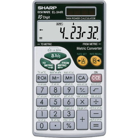 Sharp Calculators EL-344RB 10-Digit Handheld Calculator