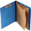 SJ Paper Six Section Classification Folder, Letter - 8.50" Width x 11" Length Sheet Size - 2.25" Expansion - 2" Folder Fastener Capacity - 25 pt. - Pressboard - Cobalt Blue - 1 Each, Price/BX