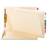 Smead TUFF Laminated End Tab Fastener Folder, Shelf-Master Reinforced Straight-Cut Tab, Letter Size, Manila, 50 per Box (34105)