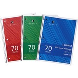 Sparco Wide Ruled Wire-bound Notebook