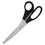Sparco Stainless Steel Scissors, 3.75" Cutting Length - 8" Overall Length - Bent - Bent-right - Plastic - Black, Silver, Price/EA