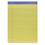 Sparco Three-hole Punched Ruled Letter Pads, 50 Sheet - 16 lb - 8.50" x 11.75" - 1 Each - Canary Paper, Price/EA