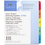Sparco Color Coded Indexing System, 5 x Tab - Printed1-5 - 1 / Set - White Divider - Multicolor Tab, Price/ST