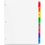Sparco Color Coded Indexing System, 8 x Tab - Printed1-8 - 8.50" x 11" - 1 / Set - White Divider - Multicolor Tab, Price/ST