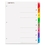 Sparco Color Coded Indexing System, 8 x Tab - Printed1-8 - 8.50" x 11" - 1 / Set - White Divider - Multicolor Tab, Price/ST