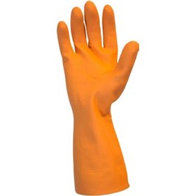 Safety Zone Orange Neoprene Latex Blend Flock Lined Latex Gloves
