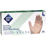 Safety Zone Powder Free Clear Vinyl Gloves, GVEP
