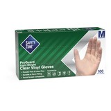 Safety Zone Powder Free Clear Vinyl Gloves, GVP9