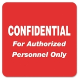 Tabbies Confidential Authorized Personnel Only Label