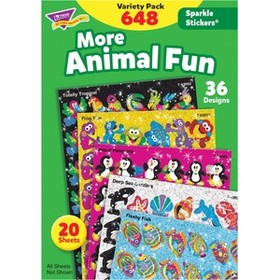Trend TEP63910 Animal Fun Stickers Variety Pack