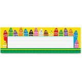 Trend Colorful Crayons Name Plates