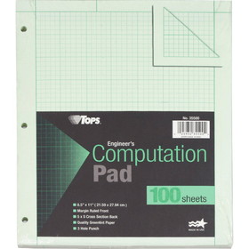 TOPS Green Tint Engineering Computation Pad - Letter, TOP35500