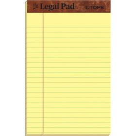 TOPS Leatherette Double - stitched Writing Pads - Jr.Legal