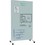 U Brands Double Sided Magnetic Glass Dry-Erase Mobile Floor Easel, 72" X 42"