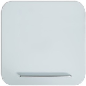 U Brands Magnetic White Glass Dry-Erase Board, 36" X 36"