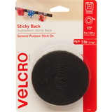 VELCRO Brand Sticky Back Tape, 5ft x 3/4in Roll, Black