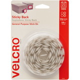 VELCRO Brand Sticky Back Circles, 5/8in Circles, White, 75ct
