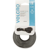 VELCRO Brand ONE-WRAP Thin Ties, 15in x 1/2in, Gray and Black, 30ct