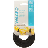 VELCRO Brand ONE-WRAP Thin Ties, 8in x 1/2in, Black, 50ct