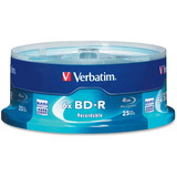 Verbatim BD-R 25GB 6X with Branded Surface - 25pk Spindle Box - TAA Compliant