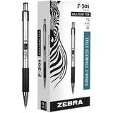 Zebra Pen F-301 Stainless Steel Ballpoint Pen