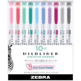 Zebra Pen ZEB78501 Mildliner Double-ended Assorted Highlighter Set 10PK