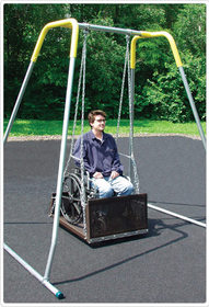 SportsPlay 382-404H Wheelchair Swing w/Frame Adult Platform, To fro Hanger