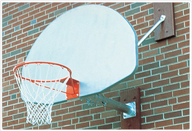 SportsPlay 531-601 Wall Mounted Basketball Backstop - 1' Overhang