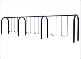 SportsPlay 581-706F 5" OD Arch Post Swing-frame/hangers only - 6 seat