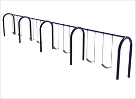 SportsPlay 581-708F 5" OD Arch Post Swing-frame/hangers only - 8 seat