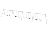 SportsPlay 581-818M Primary Bipod Swing-frame only - 8', 8 seat