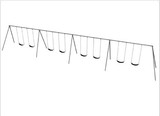 SportsPlay 581-818XF Primary Bipod Swing-frame/hangers only - 10', 8 seat