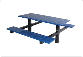 SportsPlay 601-650 Double Cantilever Table w/ 4" Square Tubing, 6' Beveled Perforated