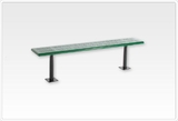 SportsPlay 601-685 Standard Bench without Back, 6' Beveled Perforated