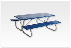 SportsPlay 602-629 Standard Rect. Picnic Table, 1 5/8" Bolt Through, 6' Beveled Perforated