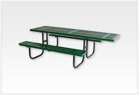 SportsPlay 602-667 Wheelchair Accessible Rect. Table, 1 5/8" Walk Through, 8' Beveled Perforated