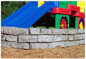 SportsPlay 902-518 4' Stone Border Timber - Curved Section